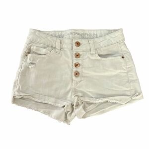 Vanilla Star High-Waist Distressed Denim Shorts